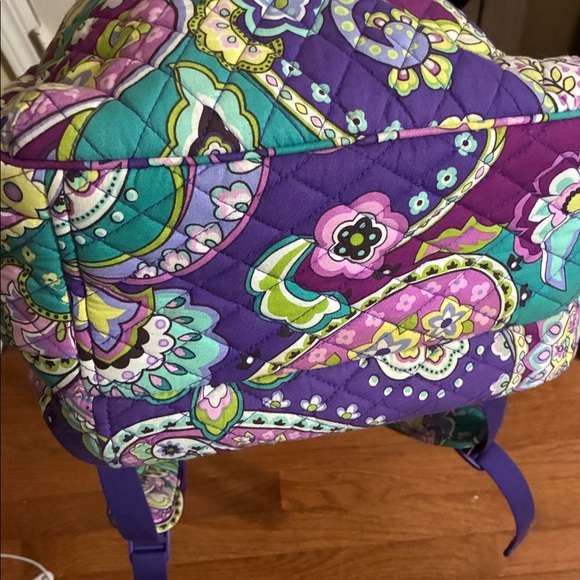 Vera Bradley - PURPLE PAISLEY FLORAL BACKPACK - Picture 11 of 16